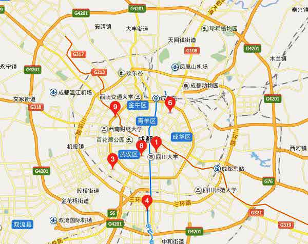 成都市區(qū)地圖